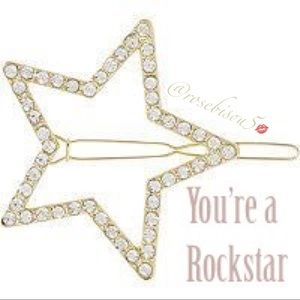 🌟Glam Star Rockstar Barrette in Gold-tone